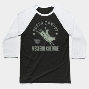 Rodeo Cowboy Western Style Baseball T-Shirt